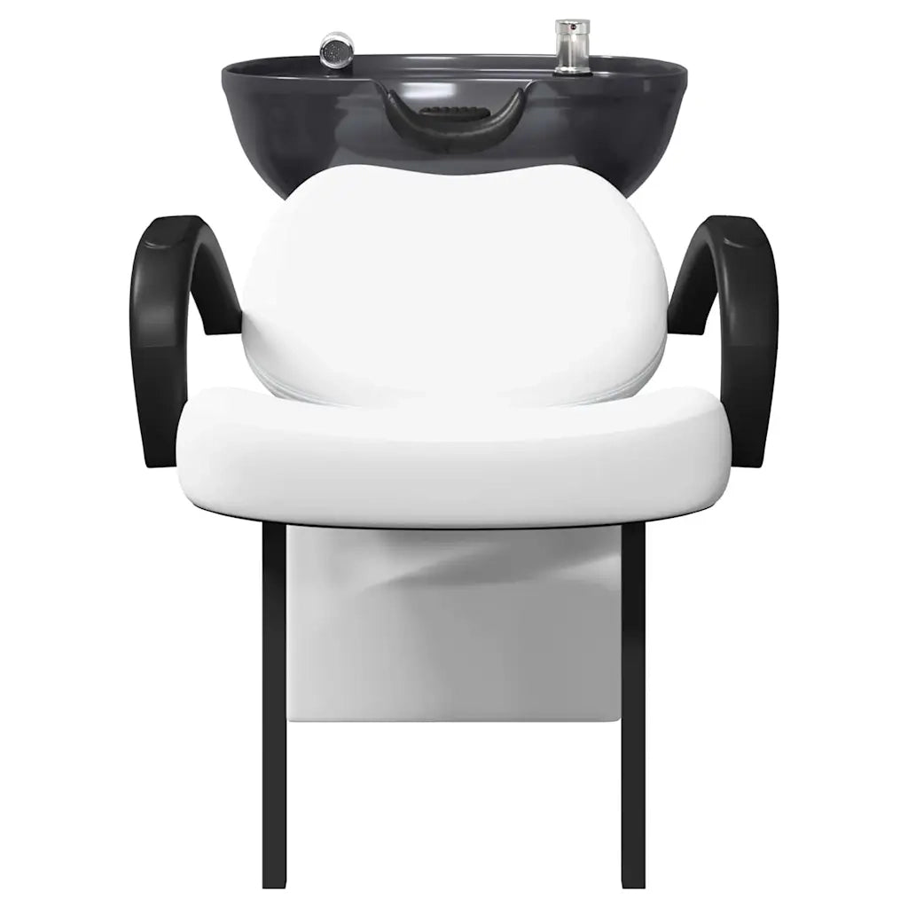 Sedia per Shampoo Bianco e Nero 136 x 60 x 92 cm PVC 42009071