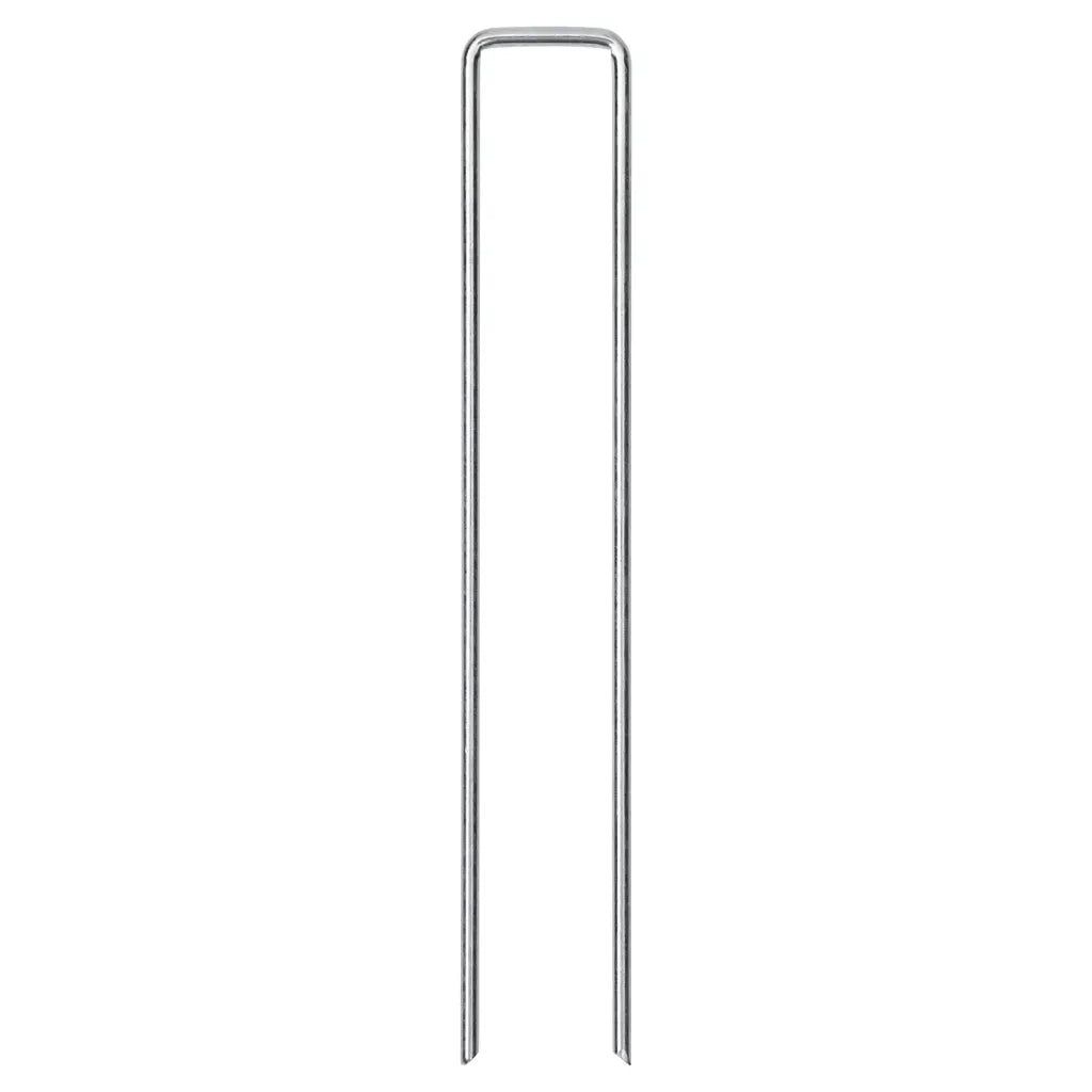 Picchetti da Terra a Forma di U 50pz 20x4 cm in Acciaio Zincato 4009362
