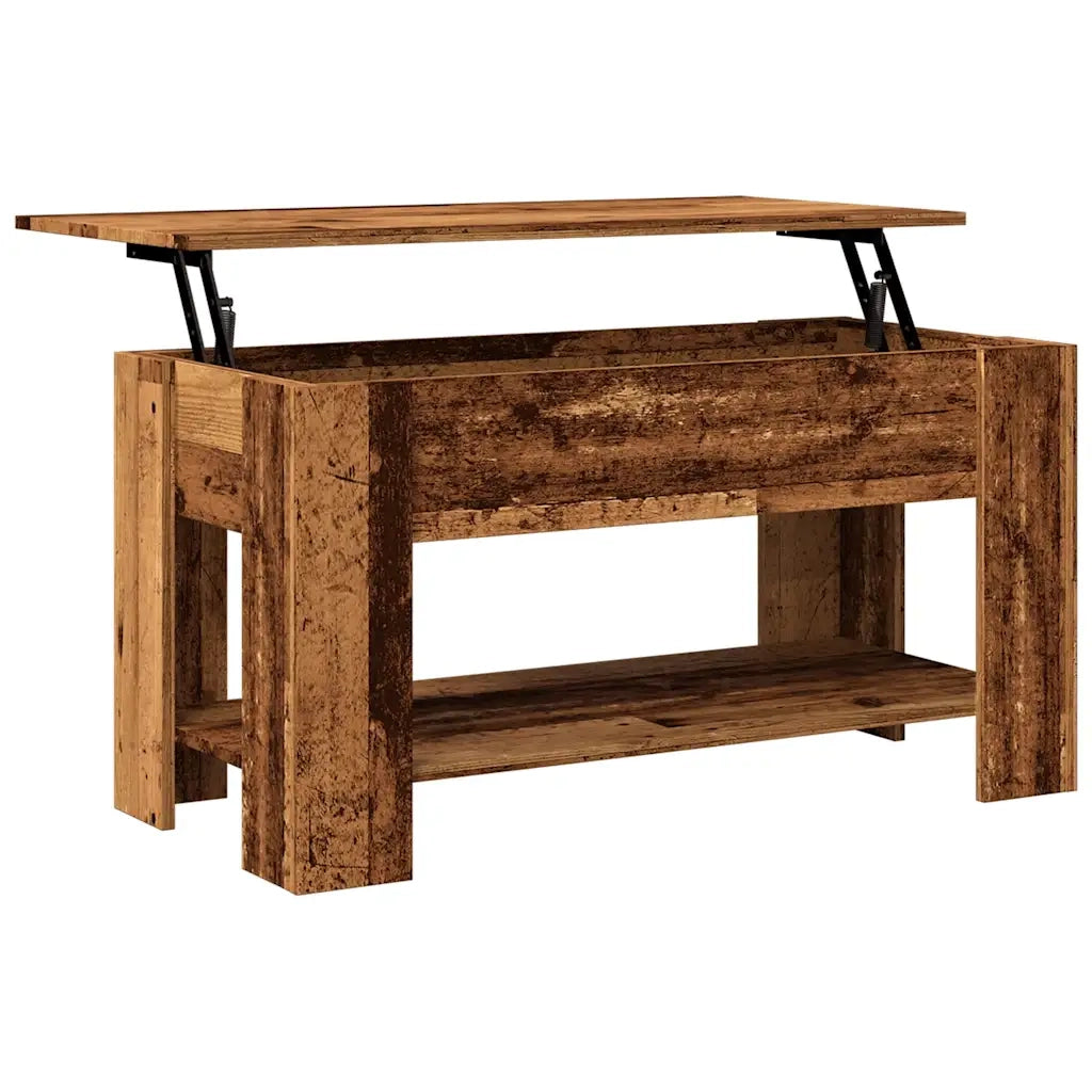Tavolino da Salotto Legno Vecchio 101x49x52 cm in Truciolato 856926
