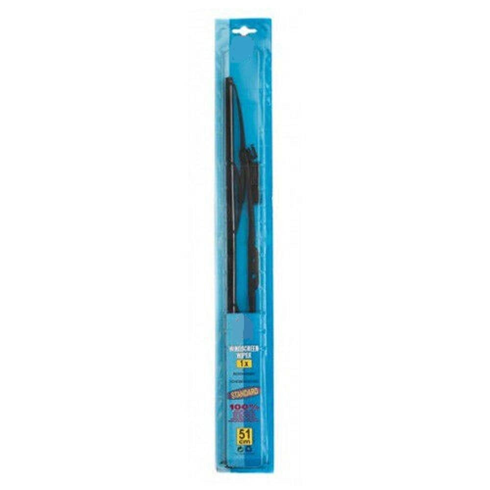 Trade Shop - Spazzola Tergicristallo Standard Singola Per Auto In Metallo E Gomma 51 Cm -