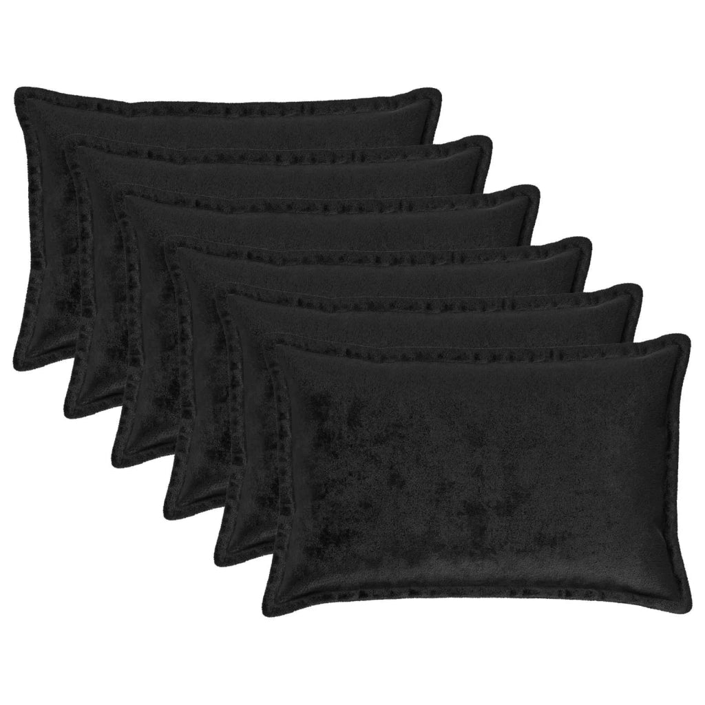 Federa 6 pcs HOUTEN Nero 50 x 75 cm Flanella 919972