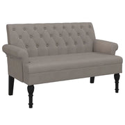 Panca con Schienale Tortora 120x62x75,5 cm in Tessuto CFW5196367