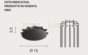 OBA0002 BASE TONDO 12 FORI ORO D.15CM H.2,5CM PER SOSPENSIONE