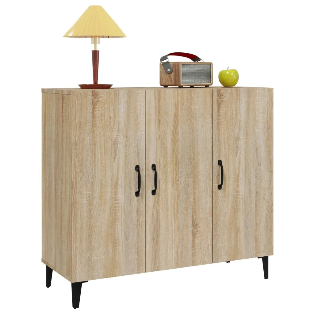 Credenza Rovere Sonoma 90x34x80 cm in Legno Multistrato cod mxl 20190