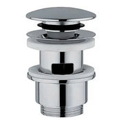 PILETTA CLIC CLAK CON TAPPO IN OTTONE TONDA CROMATA CON TROPPO PIENO 11/4  Idroweb