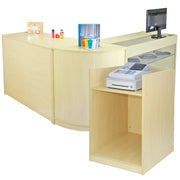 Set arredamento negozio 4 pezzi acero – banconi A1200, K1200, CM60, TB60