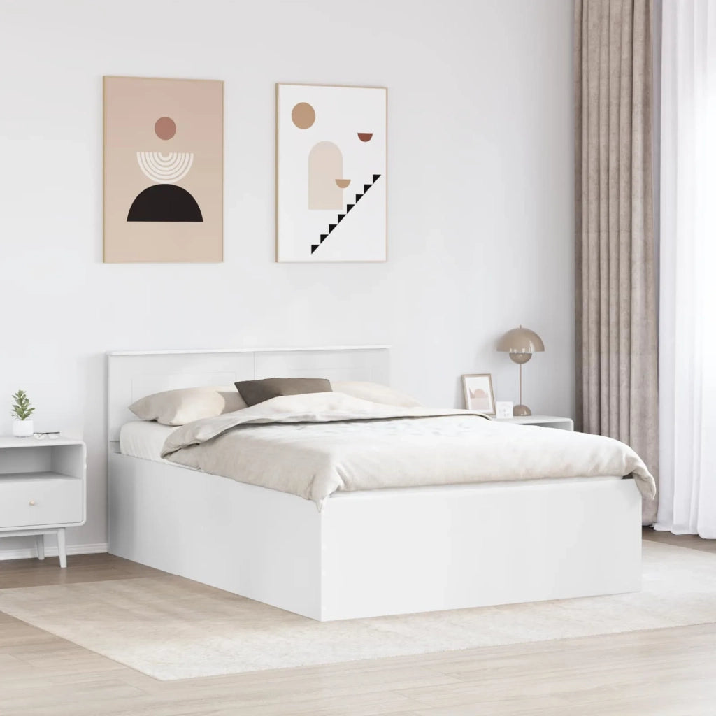 Struttura del letto Bianco 160 x 200 cm Legno multistrato