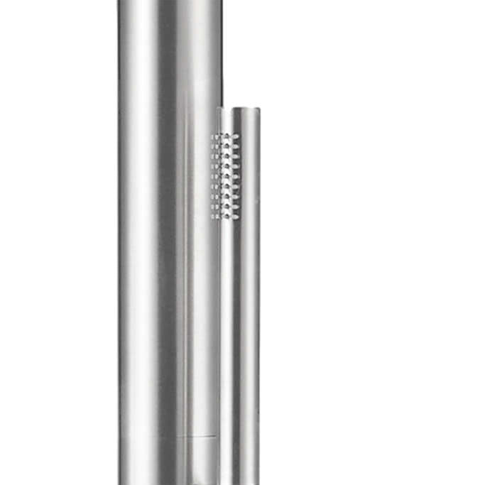 Doccia da Giardino 230x18x42 cm con Miscelatore e Doccetta Sined Sassari Inox satinato