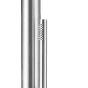 Doccia da Giardino 230x18x42 cm con Miscelatore e Doccetta Sined Sassari Inox satinato