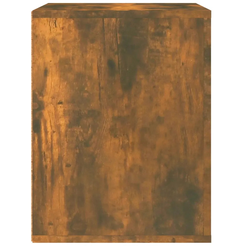 Comodino | Armadio da Notte | Mobiletto da notte a Muro Rovere Fumo 50x36x47 cm