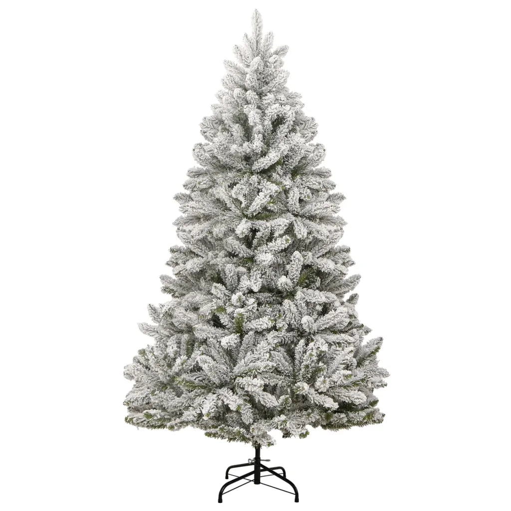 Albero Natale Artificiale Incernierato con Neve Fioccata-Albero Natalizio 270 cm
