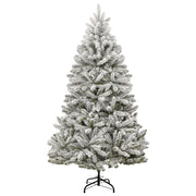 Albero Natale Artificiale Incernierato con Neve Fioccata-Albero Natalizio 270 cm