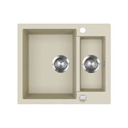 Bergström Lavello Beige 58 x 50 cm con 2 lavelli