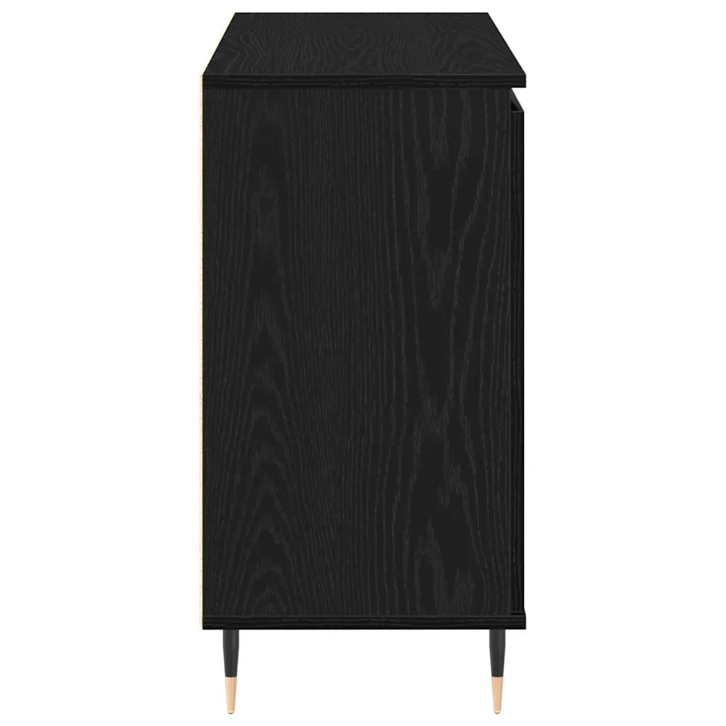 Credenza-Buffet-Armadio da cucina Rovere Nero 101,5 x 35 x 70 cm Legno multistrato