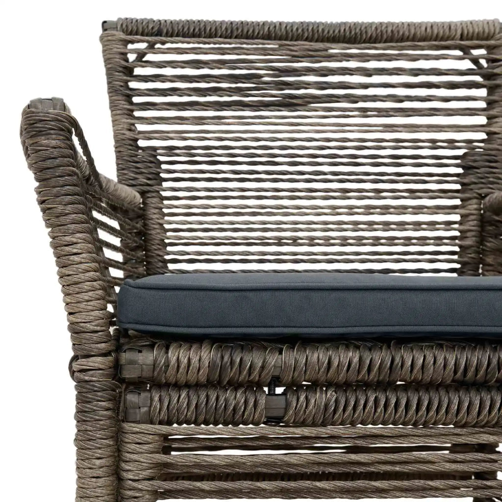Sedia da giardino 2 pz | Sedie da Esterno Grigio e Grigio Scuro polyrattan