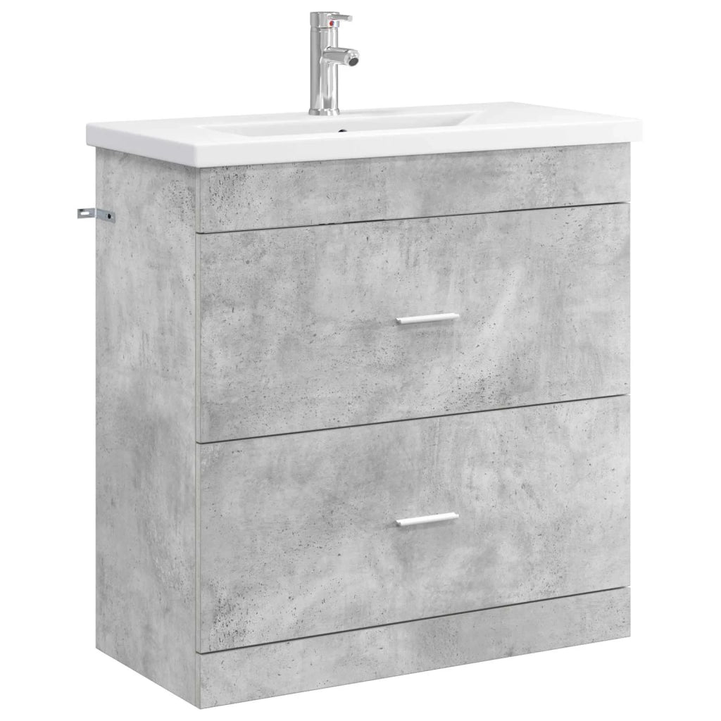 Set di mobili per il bagno Grigio Cemento 81 x 40 x 84,5 cm 3404377