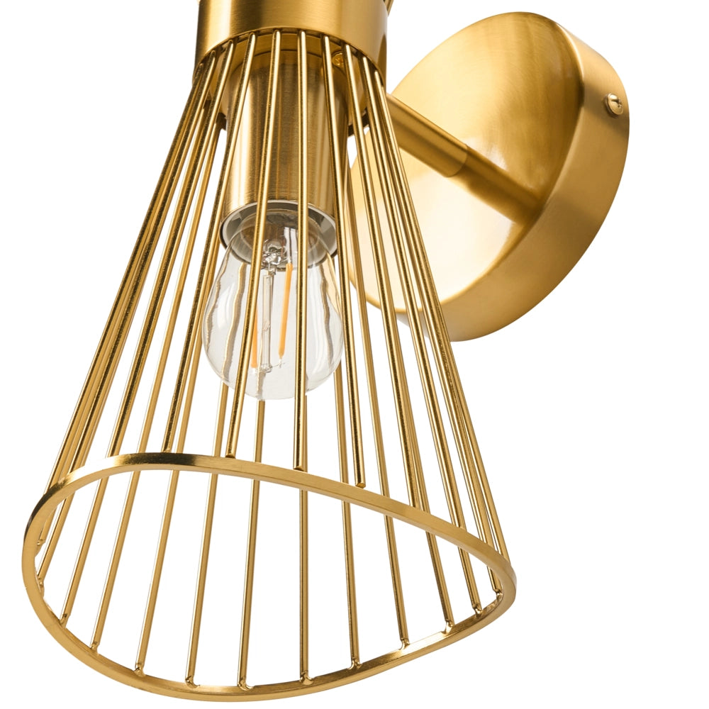 Lampada da parete oro LED in metallo in stile moderno per soggiorno