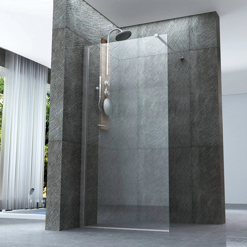 Parete doccia walk in cristallo 8mm trasparente h.200cm Tory 120 cm