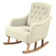 Poltrona a dondolo crema arredo chic cm 62 x 65 x 85 h