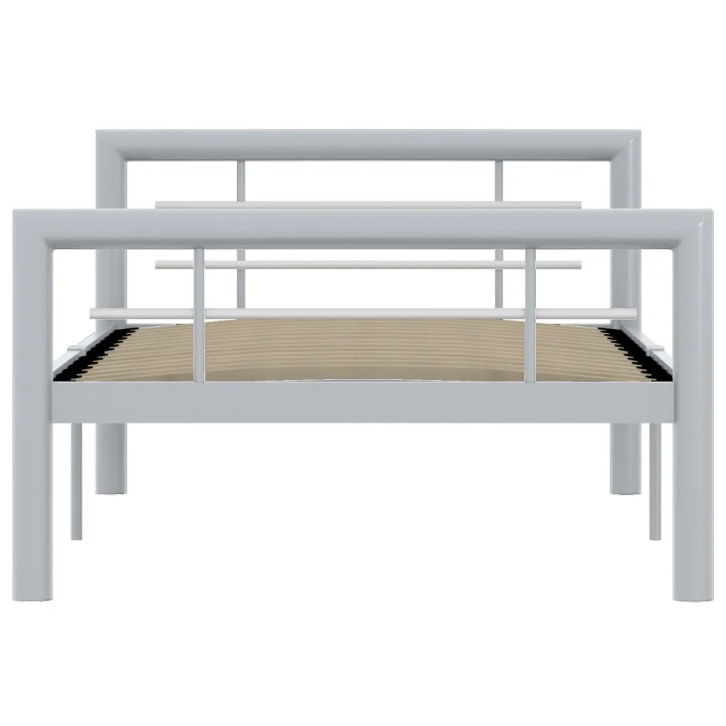 Giroletto Grigio e Bianco in Metallo 90x200 cm 284556