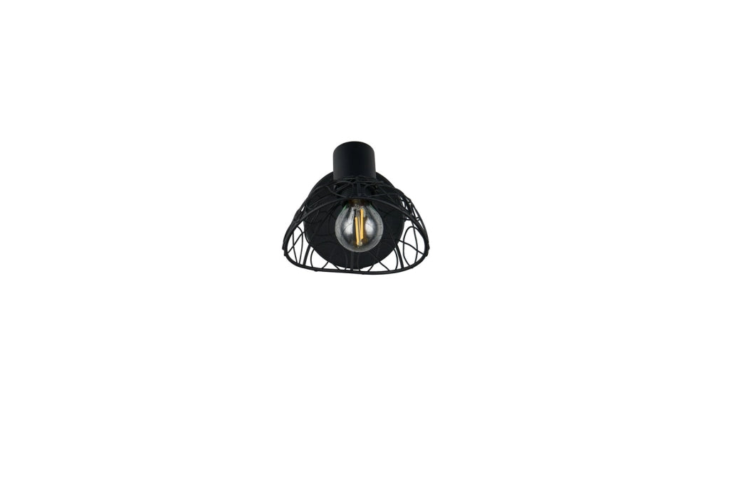 Faretto da soffitto industriale nero gabbia 1xE14 YAKO RL