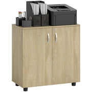 Scrivania con Ante e Mensola Interna ¨C Zephmum ¨C Rovere 80x40x80 cm