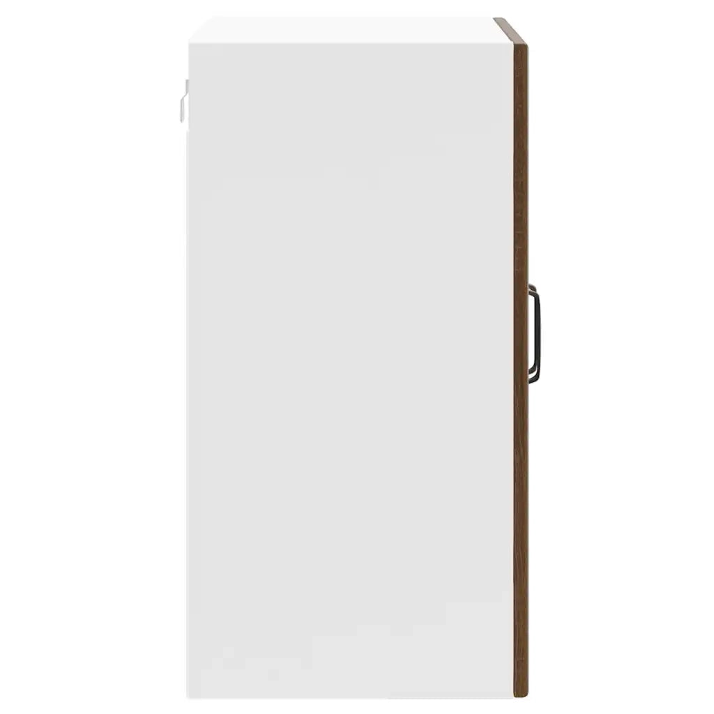 Pensile da Cucina con Porta in Vetro Lucca Rovere Marrone 853914