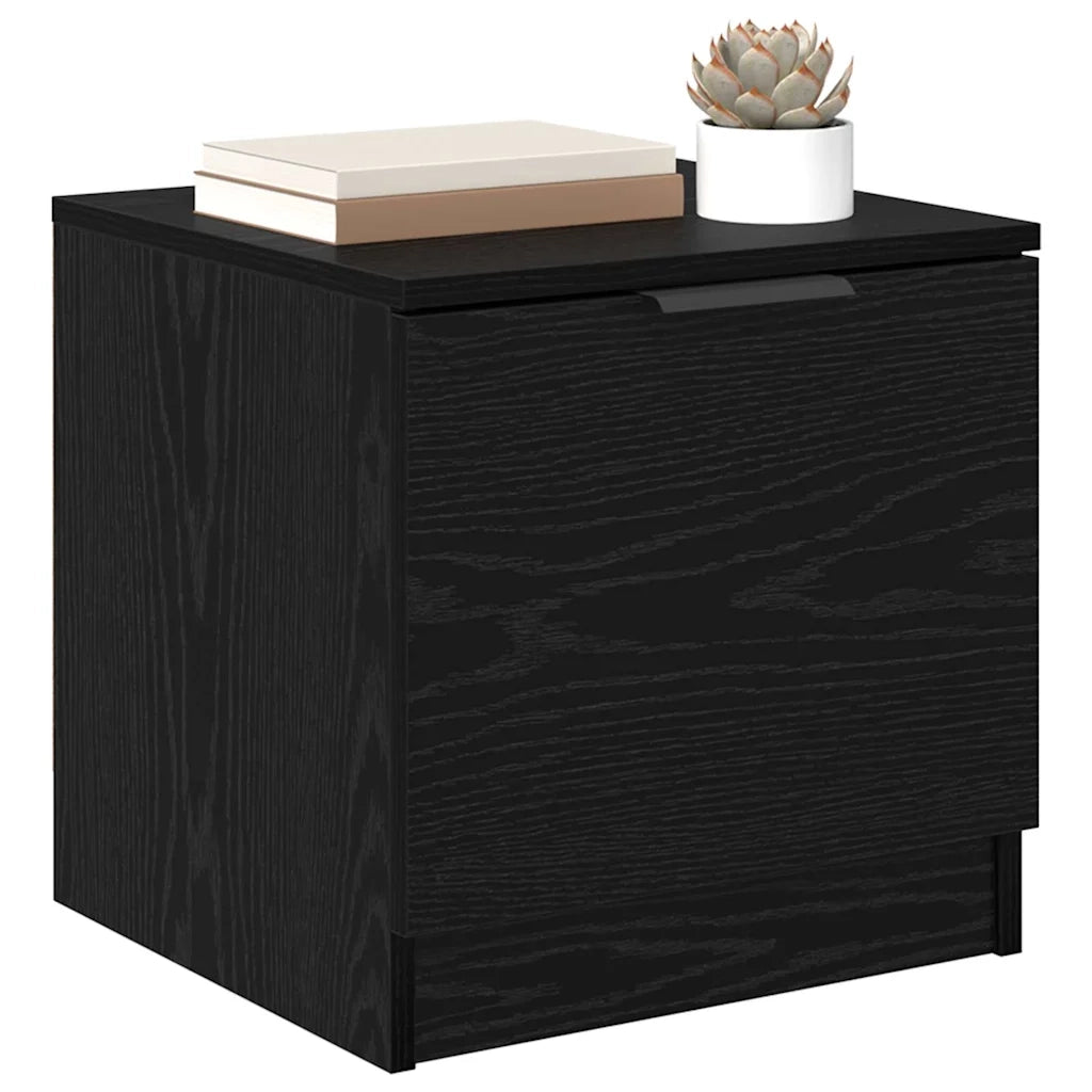 Armadietto per letto 2 pz Rovere Nero 40 x 39 x 40cm CFW1398031