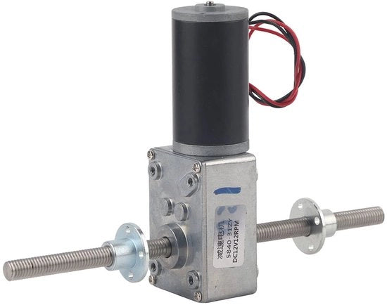Motore a Vite 12V Alta Precisione - Doppia Asse - Motore Riduttore a Cassette - Ultra-Alluminato - Filo Destro/Sinistro - Lunga Durata - Motore a Vite