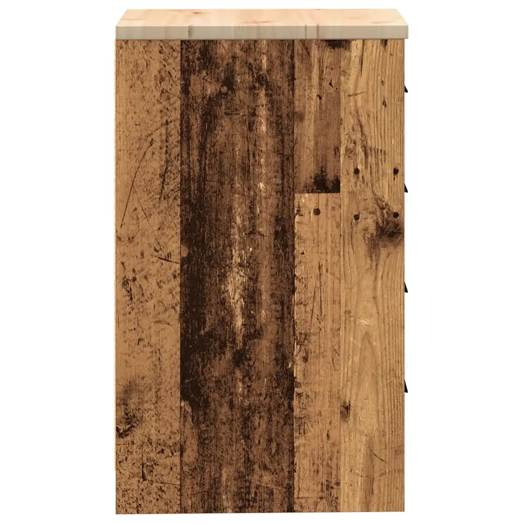 Armadietto da Garage in Legno Vecchio 40x51x85 cm CFW8249251