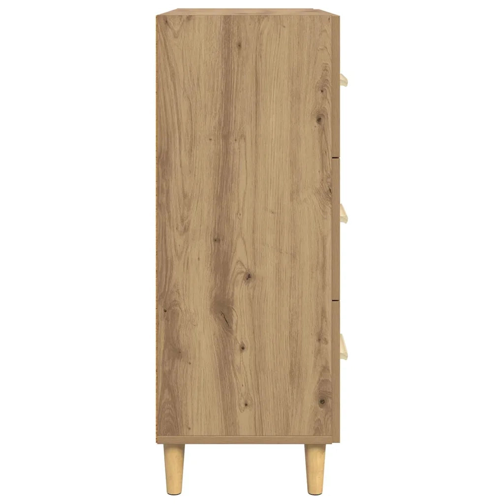 Credenza-Buffet-Armadio da cucina Rovere artigianale 69,5 x 34 x 90 cm Legno multistrato 998004