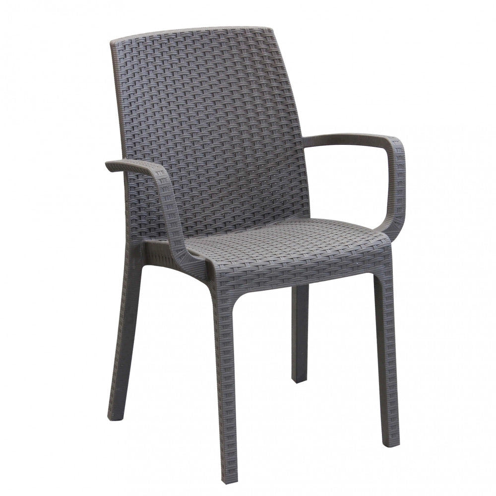 Sedia indiana 57x59x86 h cm in Wicker Taupe