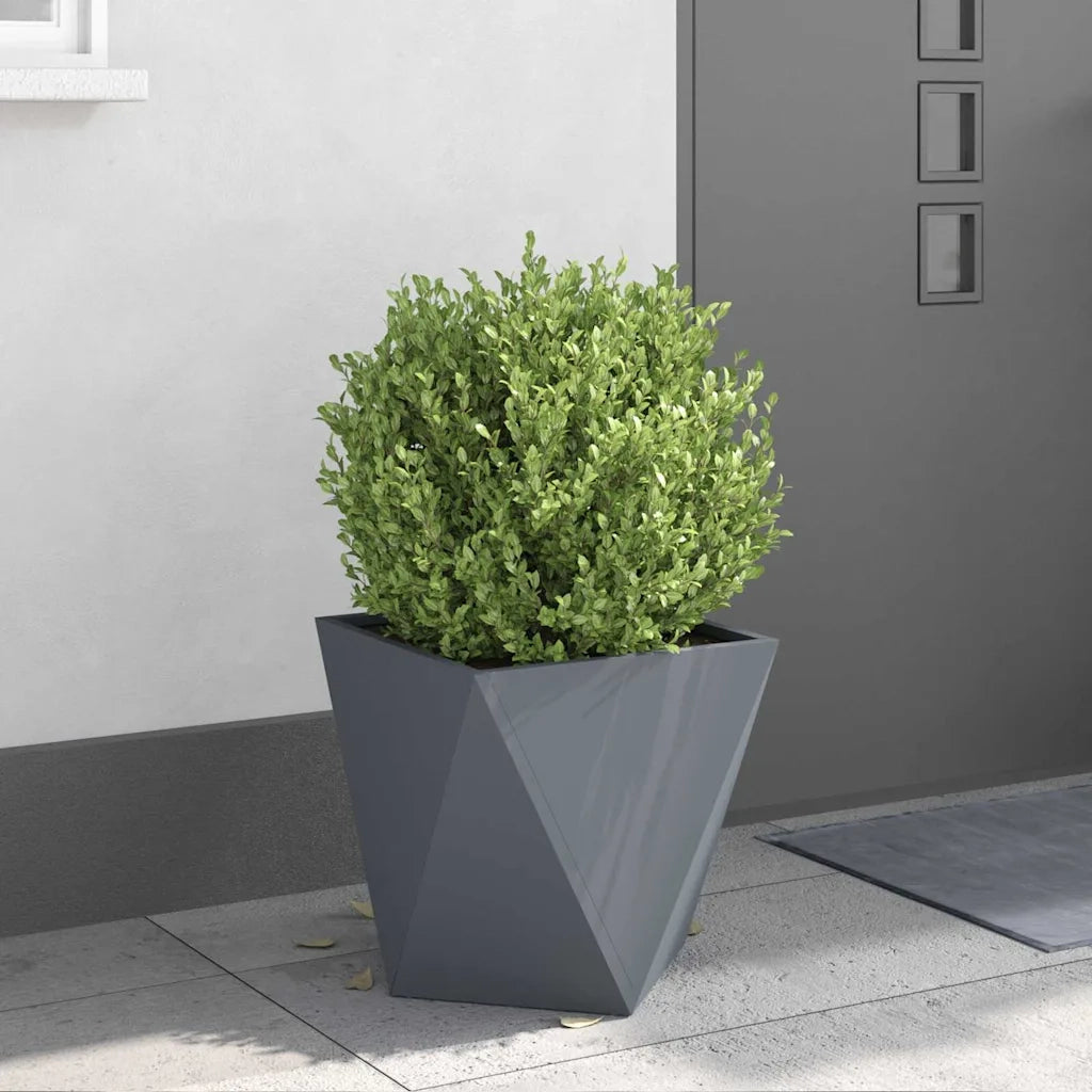 Fioriera Antracite 40 x 40 x 40 cm Acciaio 883826