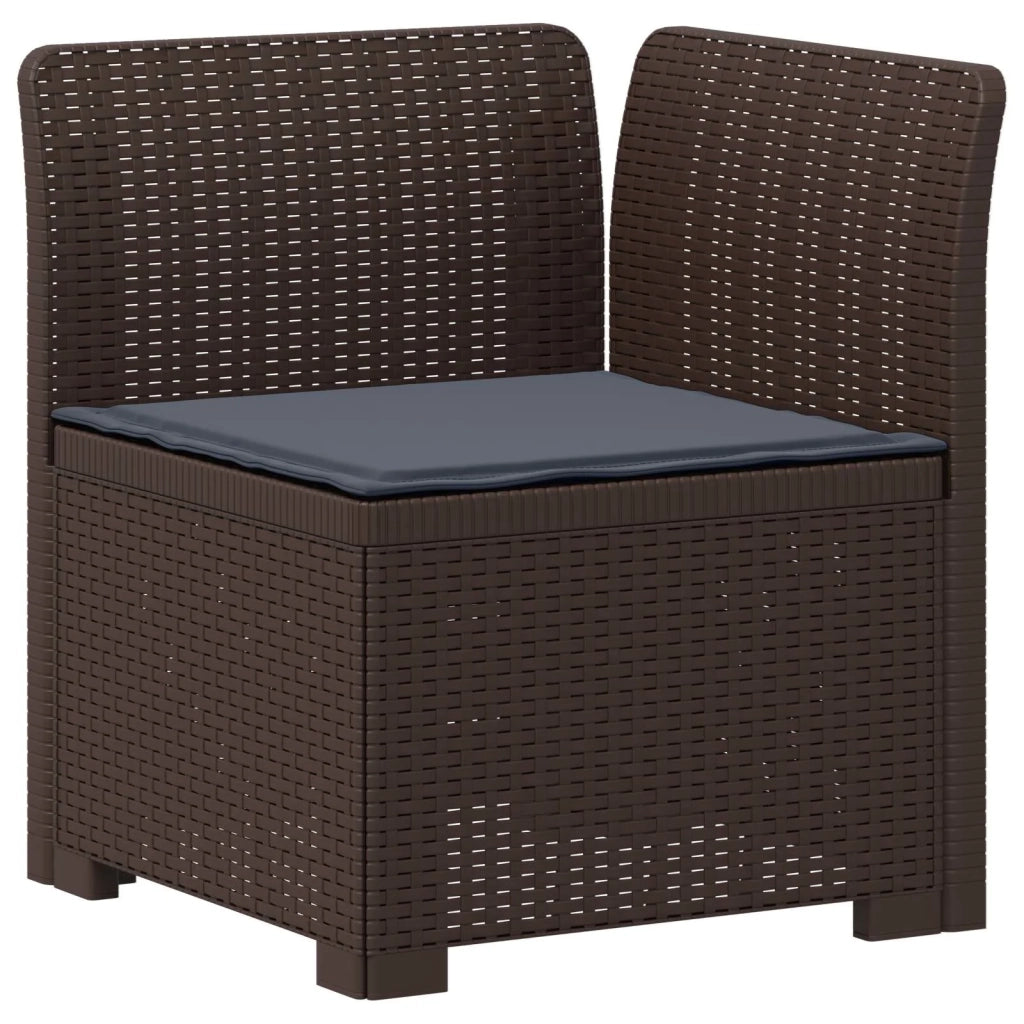 Divano 7 Posti da Giardino con Cuscini Aspetto Rattan PP 3444149