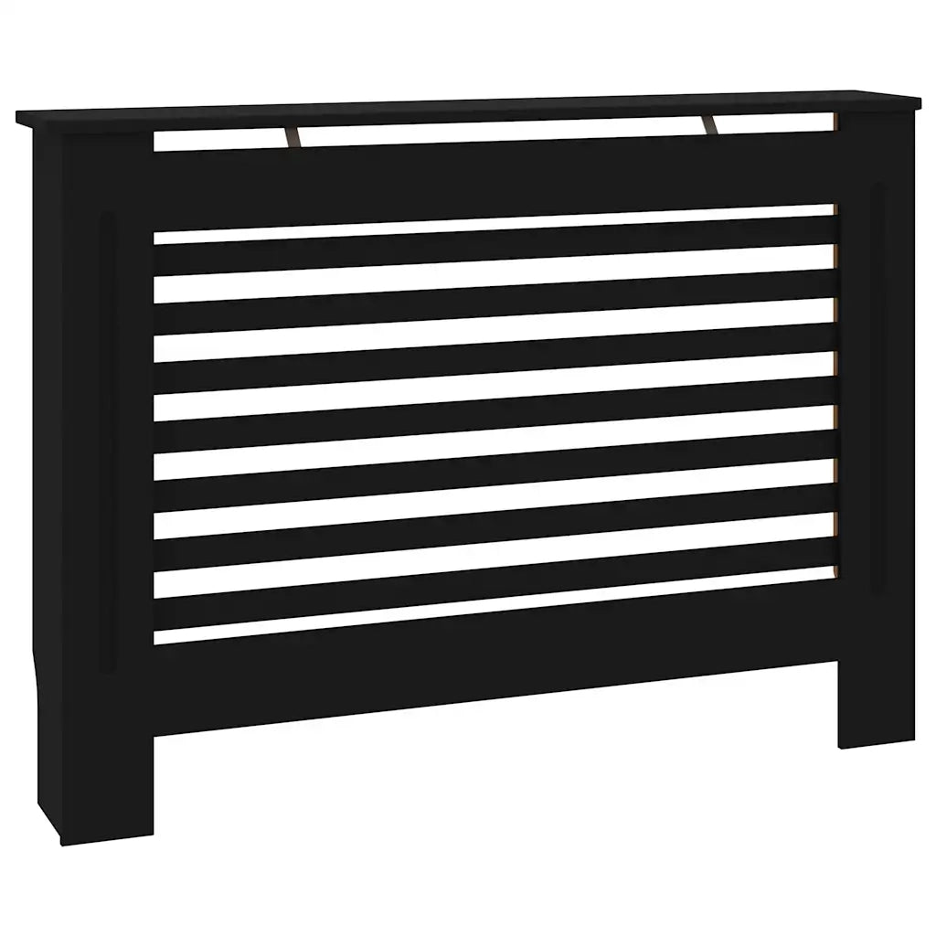 Copertura per Radiatore Nera 112x19x81,5 cm in MDF 288183