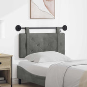 Testiera sospesa Con luce LED Grigio Scuro Velluto