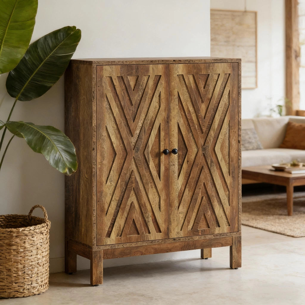 Scarpiera a 5 ripiani con ripiani regolabili, stile industriale, per ingresso e soggiorno, in MDF e metallo, marrone rustico