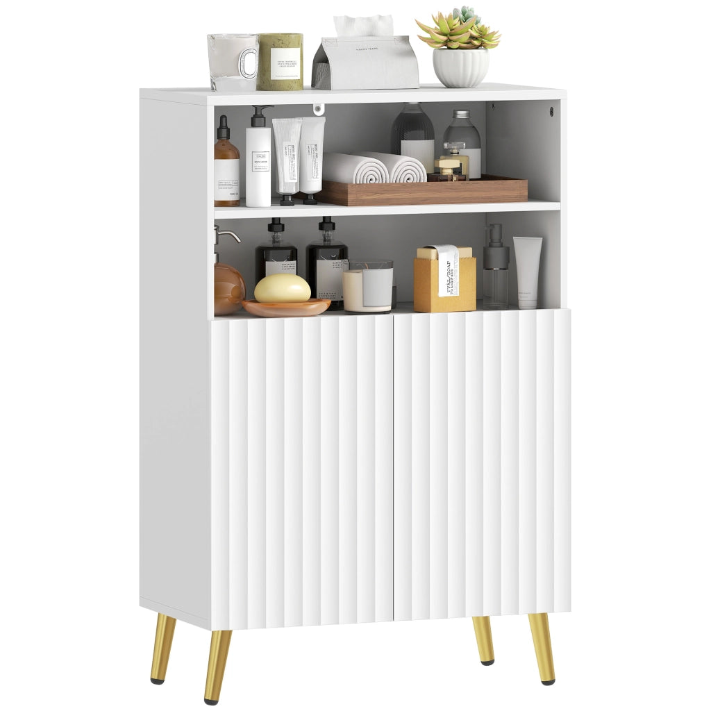 Mobiletto da Bagno Stretto 5 Ripiani ¨C zephmum ¨C 60x31.8x93 cm Bianco