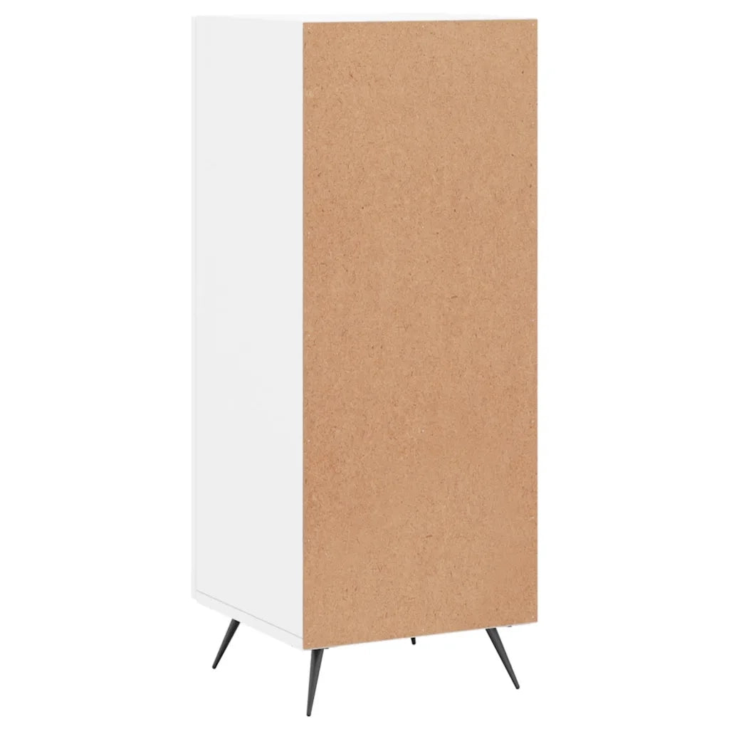 Credenza Bianco Lucido 34,5x34x90 cm in Legno Multistrato 828510