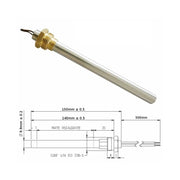 Resistenza Candeletta Stufa a Pellet 3/8 280W 150mm Piazzetta  EVA 140mm battuta - UNIVERSALE