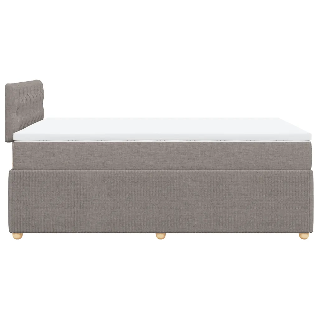 Giroletto a Molle con Materasso Tortora 120x190 cm in Tessuto