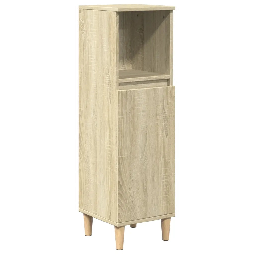 Set Mobili da Bagno 3 pz Rovere Sonoma in Legno Multistrato 3307671