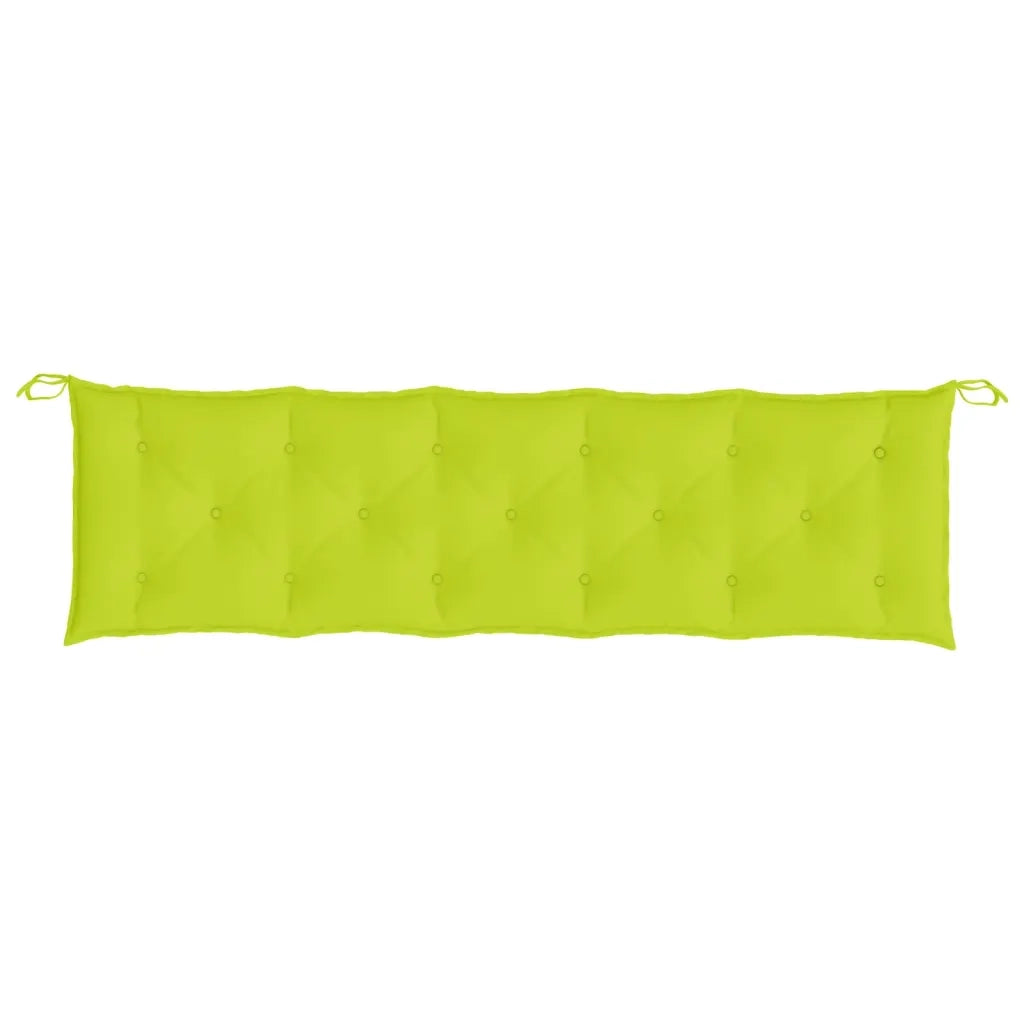 Cuscini per Panca 2 pz Verde Intenso 180x50x7 cm Tessuto Oxford