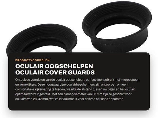 Oculair Opvougbare Oogbeschermers - 2 Pezzi - Opvougbile - Gomma morbido - Diametro interno 30 mm - Adatto per 28-32 mm Oculari - Ossicini oculari