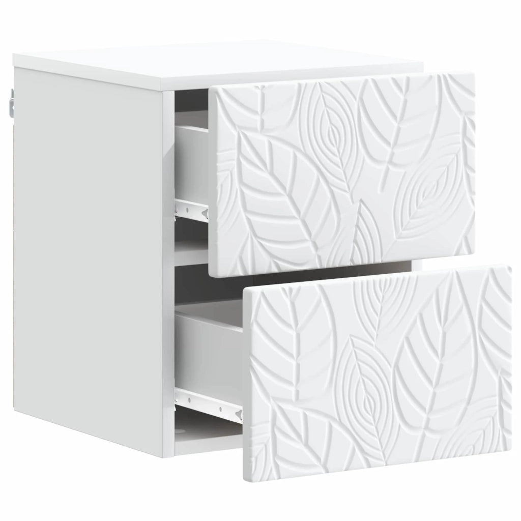 Mobiletto da notte a muro Bianco 34,5 x 33 x 40 cm 898805