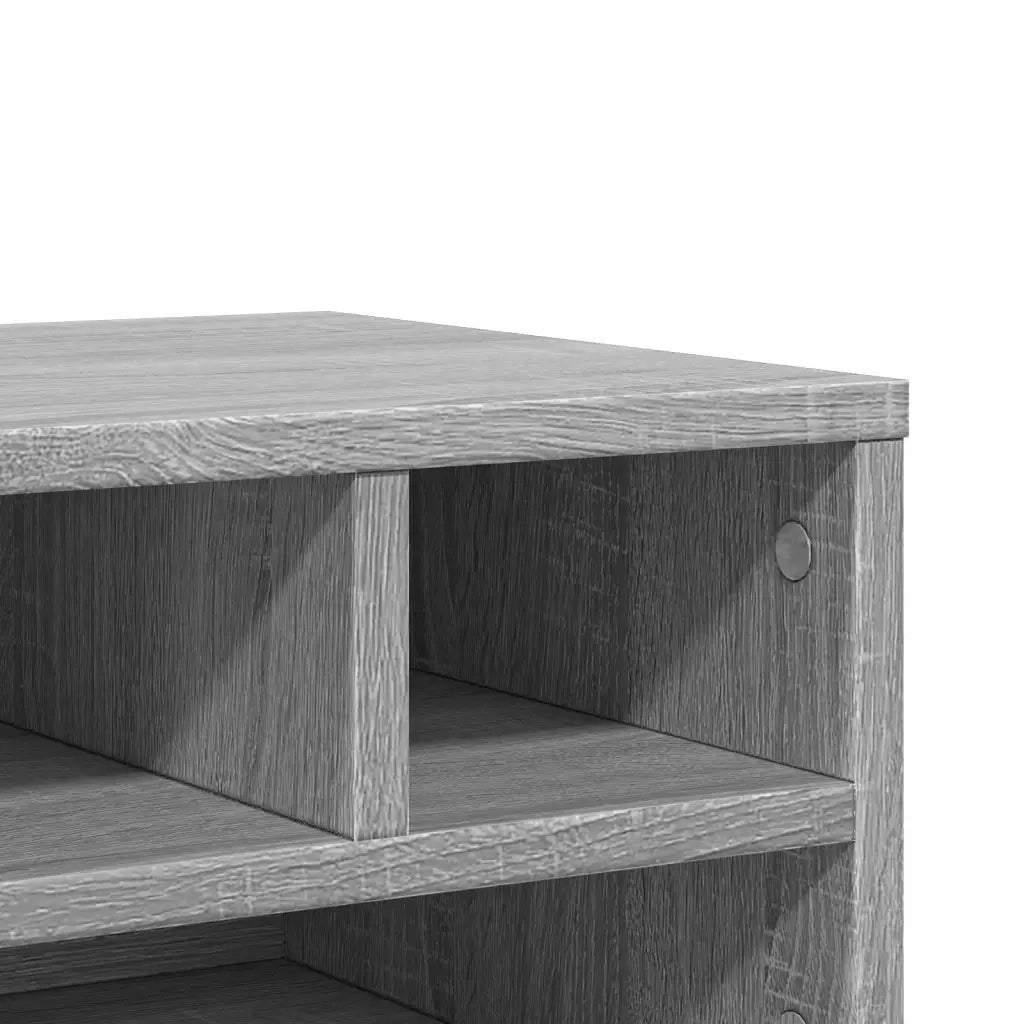 Supporto Stampante Grigio Sonoma 40x32x22,5cm Legno Multistrato 840602