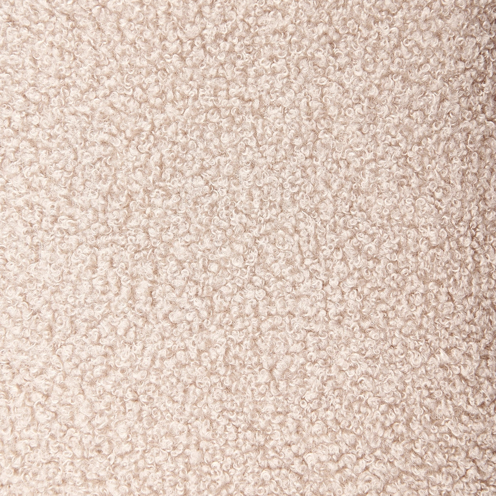 Set di 2 sedie Sedia da pranzo in bouclé beige con braccioli Schienale ritagliato Gambe in metallo nero