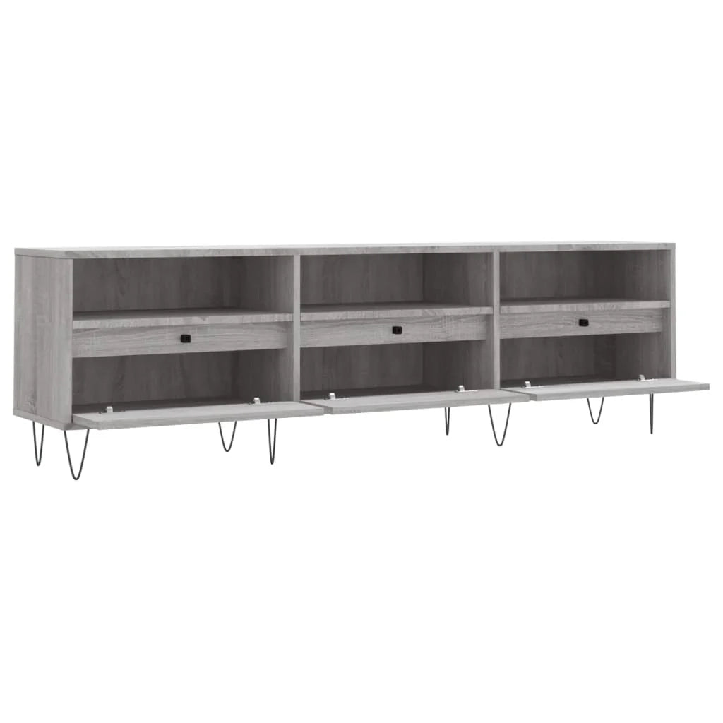 Mobile TV multimediale scaffale TV mobile TV sala da pranzo soggiorno camera da letto Sonoma 150 x 30 x 44,5 cm legno ingegnerizzato grigio 02_0028396
