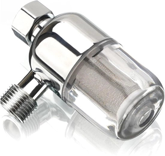 Filtro dell'acqua per doccia con sistema riciclabile - efficace per rimuovere inquinanti dell'acqua

Modello: WF-1234
Capacità: 5 litri
Materiali: Acciaio inossidabile e polimeri resistenti
Dimensioni: 20 x 15 x 10 cm
Peso: 1,5 kg
Garanzia: 2 anni