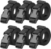 Cinturoni di corda - regolabili - 6 pezzi - nero - nylon - 1,5 m